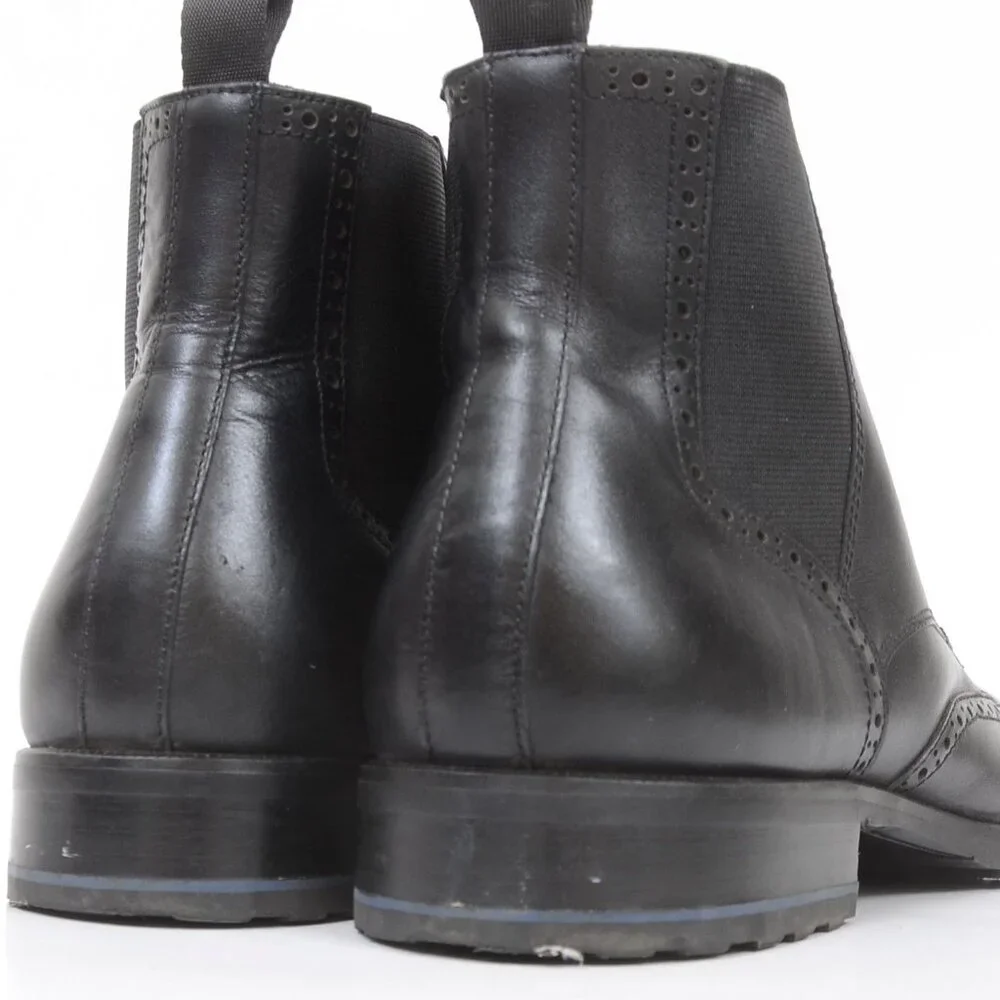 Aldo Toney Mens 10 Wingtip Black Leather Chukka Boot Preppy Business Dressy